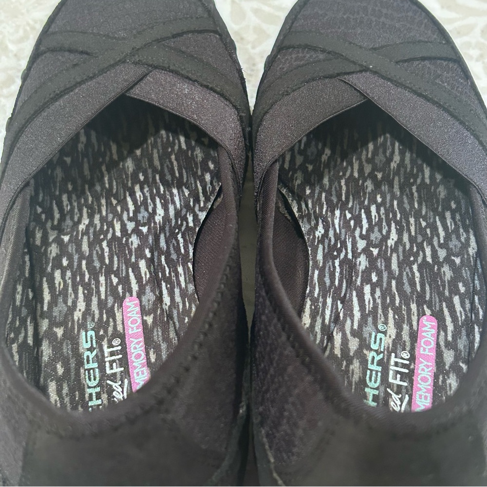 Skechers Relaxed Fit Bikers Wayfarer Women’s Comfort Slip On Black Suede Sz 8.5 - Picture 13 of 13